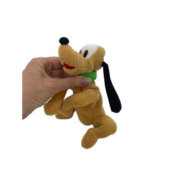0666A- Disney Pluto Mini Beanbag Plush Toy Vintage 1990s 7” long - Picture 9 of 17